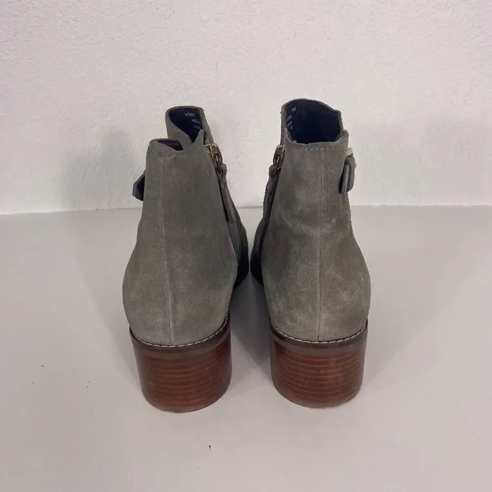 Cole‎ Haan Grey Suede Ankle Booties Size 7.5